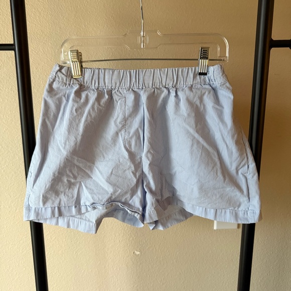 Wilfred Light Blue Striped Athletic Shorts - Picture 2 of 4